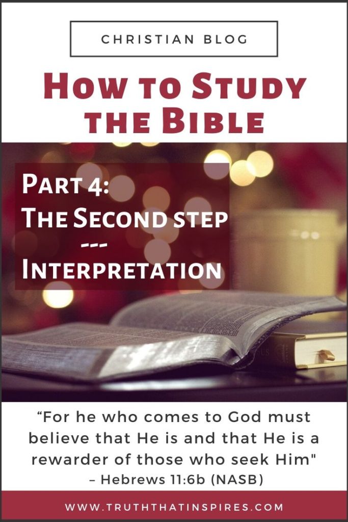 How to study the bible - Interpretation